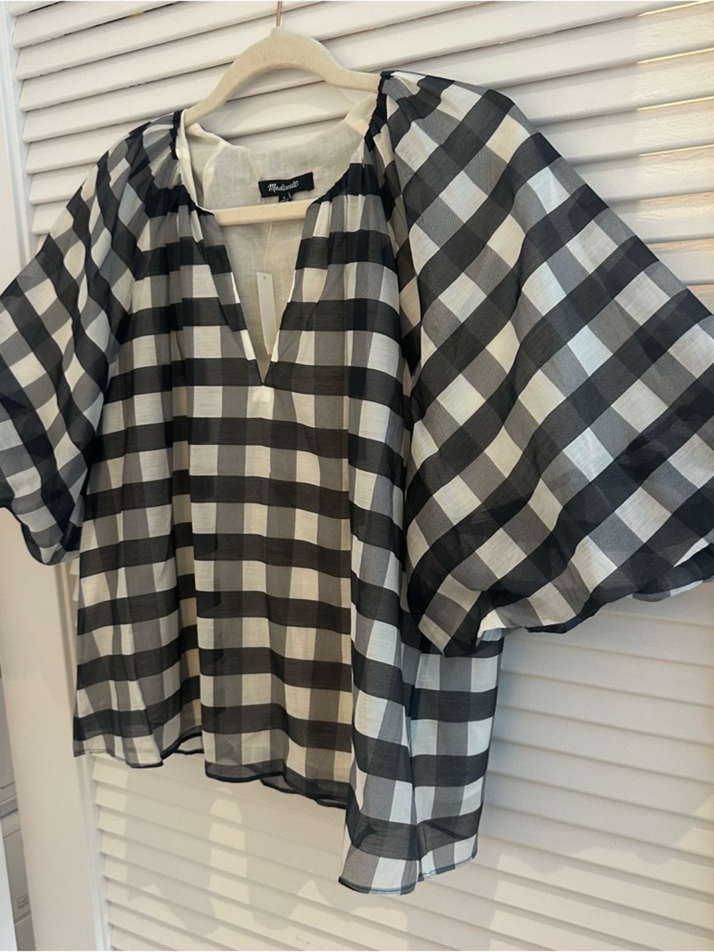 NWT Madewell Bubble-Sleeve Top - Picture 6 of 10